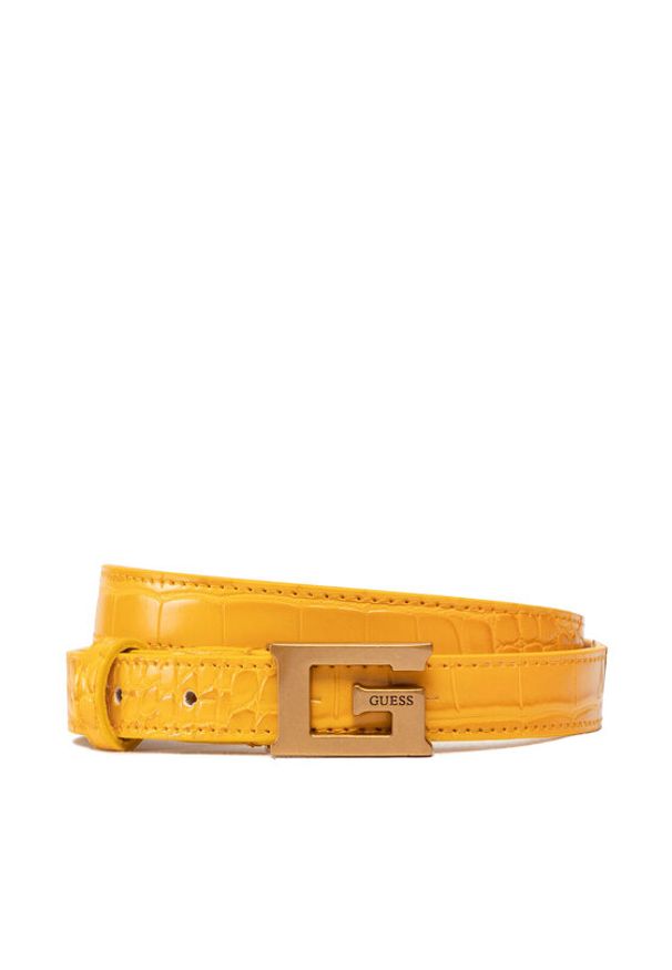 Guess Pasek Damski Retour Belts BW7722 VIN20 Żółty. Kolor: żółty. Materiał: skóra