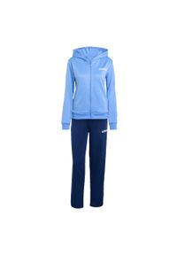 Adidas - Dres Essentials Linear. Kolor: niebieski. Materiał: dresówka. Sport: fitness