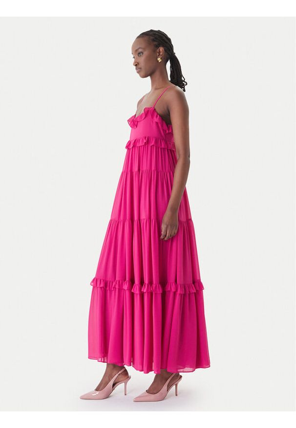 MICHAEL Michael Kors Sukienka letnia MS683E37R3 Różowy Relaxed Fit. Kolor: różowy. Materiał: syntetyk. Sezon: lato