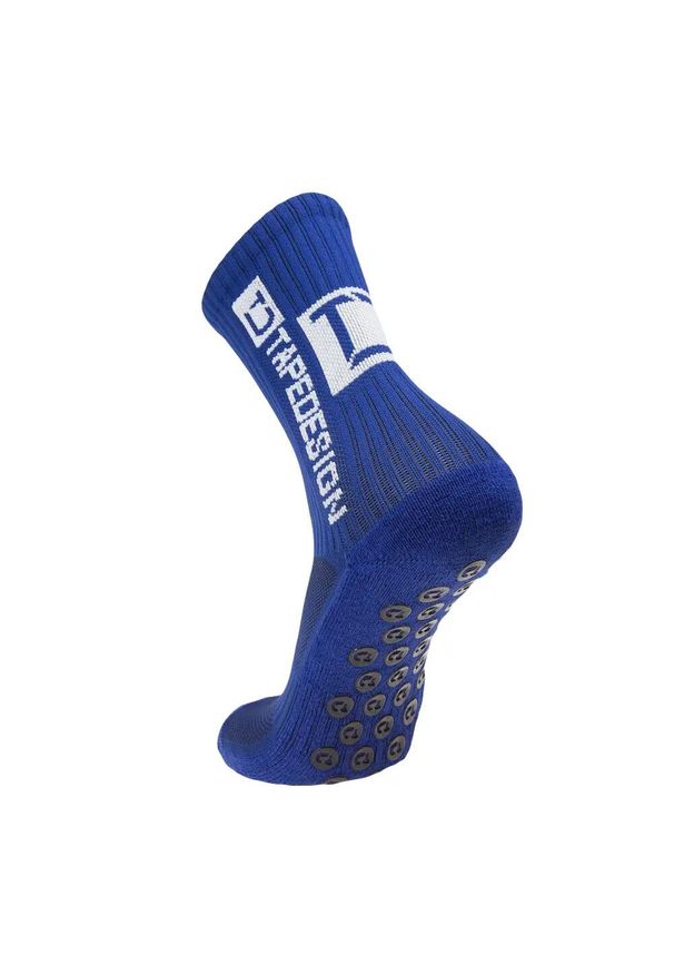 TAPEDESIGN - Klasyczne skarpety o średniej długości Tape Design. Kolor: niebieski. Sport: piłka nożna