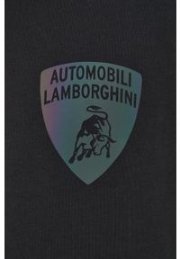 Lamborghini bluza bawełniana męska kolor czarny z nadrukiem. Okazja: na co dzień. Kolor: czarny. Materiał: bawełna. Wzór: nadruk. Styl: casual #3