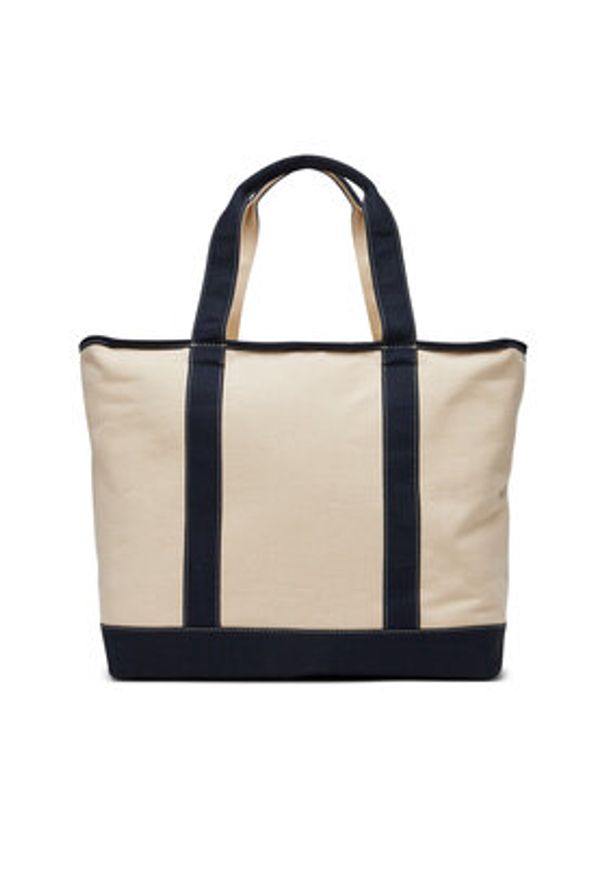 TOMMY HILFIGER - Tommy Hilfiger Torebka Th Summer Canvas Tote AW0AW17421 Beżowy. Kolor: beżowy