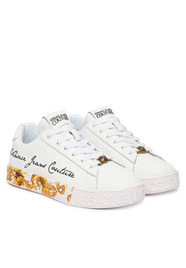 Versace Jeans Couture Sneakersy 80VA3SKL ZPB79 G03 Biały. Kolor: biały. Materiał: skóra