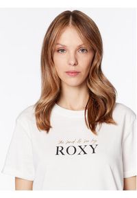Roxy T-Shirt Noon Ocean ERJZT05490 Biały Regular Fit. Kolor: biały. Materiał: bawełna