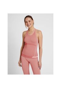 Damski tank top Hummel TE Christel. Kolor: czerwony, wielokolorowy, fioletowy. Materiał: dzianina, materiał