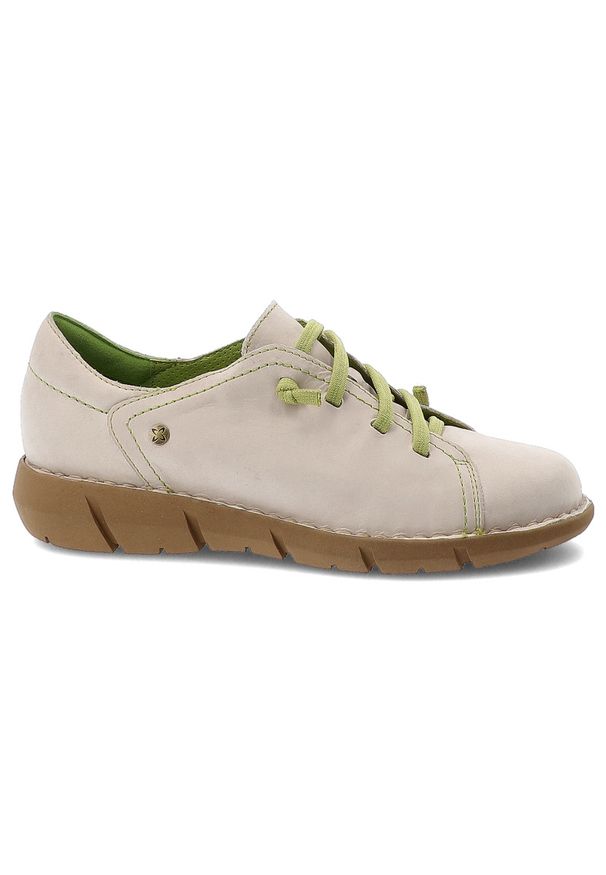 Beżowe Półbuty Maciejka Buty Damskie Ze Skóry Naturalnej. Okazja: na spacer, na co dzień. Kolor: beżowy. Materiał: skóra. Szerokość cholewki: normalna. Sezon: wiosna. Styl: casual