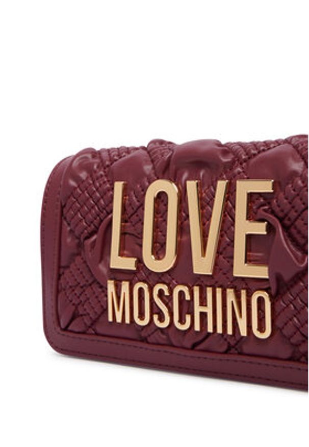 Love Moschino - LOVE MOSCHINO Torebka JC5603PP1PL1055A Bordowy. Kolor: czerwony. Materiał: skórzane