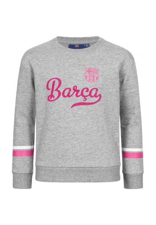 FC Barcelona Bluza Dziecięca Szara 104 - Komfort i Styl. Kolor: szary. Sport: piłka nożna