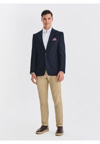 Pako Lorente - PAKO LORENTE - Wełniana marynarka w kolorze granatowym. Kolor: niebieski. Materiał: wełna #8