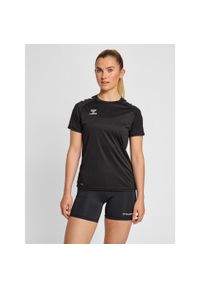 Koszulka sportowa z krótkim rękawem damska Hummel Core XK Poly T-Shirt S/S Woman. Kolor: czarny. Długość rękawa: krótki rękaw. Długość: krótkie. Sport: fitness