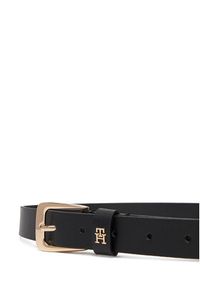 TOMMY HILFIGER - Tommy Hilfiger Pasek Damski Th Libre 2.5 AW0AW17767 Czarny. Kolor: czarny. Materiał: skóra
