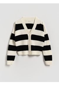 Reserved - Rozpinany kardigan z wiskozą - wielobarwny. Materiał: wiskoza