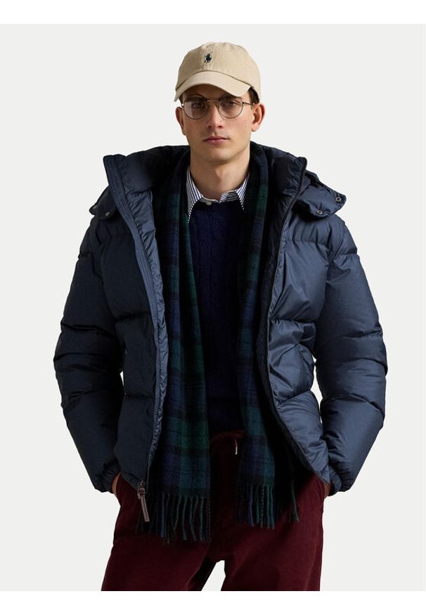 Polo Ralph Lauren Kurtka puchowa 710967739001 Granatowy Regular Fit. Typ kołnierza: polo. Kolor: niebieski. Materiał: syntetyk