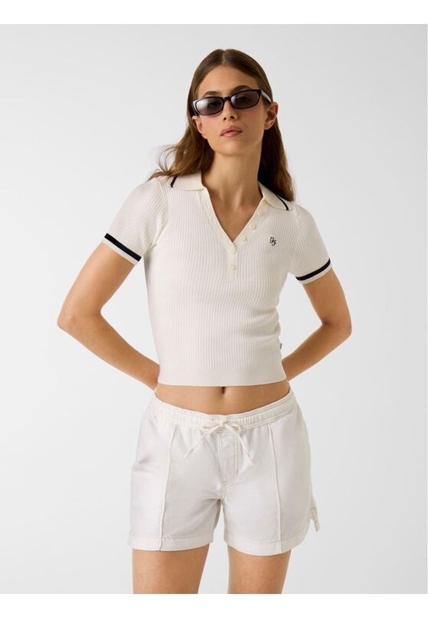 Guess Jeans Sweter 181553 Beżowy Classic Fit. Kolor: beżowy