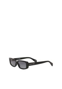 Kazar - Czarne okulary przeciwsłoneczne o prostokątnym kształcie. Kształt: prostokątne. Kolor: czarny. Materiał: materiał #8