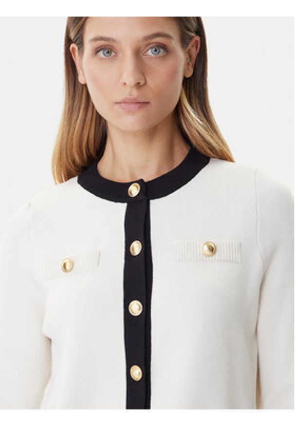 Vero Moda Kardigan Oli 10336384 Beżowy Regular Fit. Kolor: beżowy, kremowy. Materiał: wiskoza