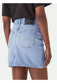 Hugo - HUGO Spódnica jeansowa Gatalie 50559749 Niebieski Regular Fit. Kolor: niebieski. Materiał: bawełna #5
