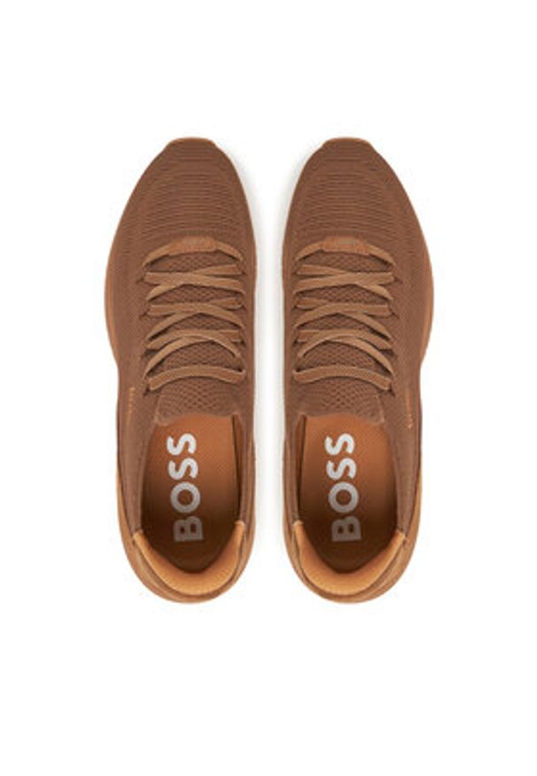BOSS Sneakersy C TTNM 50542130 Brązowy. Kolor: brązowy. Materiał: materiał