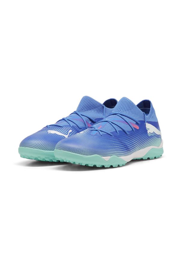 Puma - Buty piłkarskie FUTURE 7 MATCH TT PUMA. Kolor: wielokolorowy, niebieski, zielony. Sport: piłka nożna