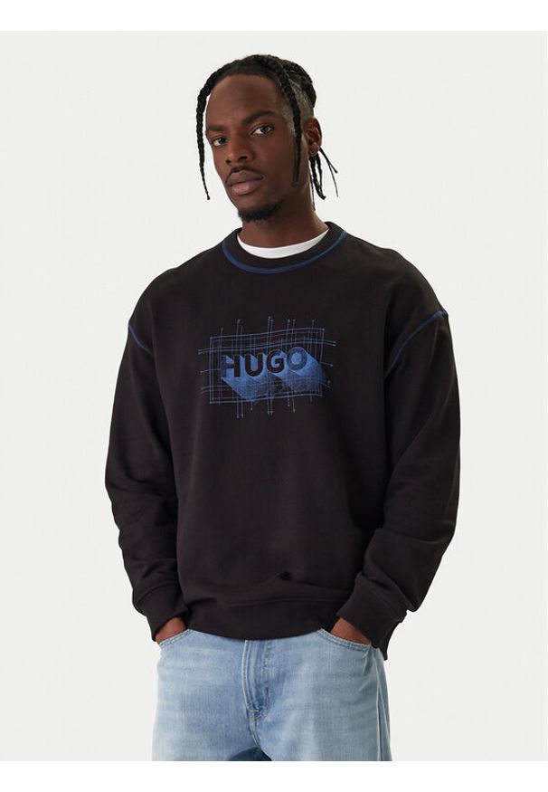 Hugo - HUGO Bluza Nothalic 50553505 Czarny Regular Fit. Kolor: czarny. Materiał: bawełna
