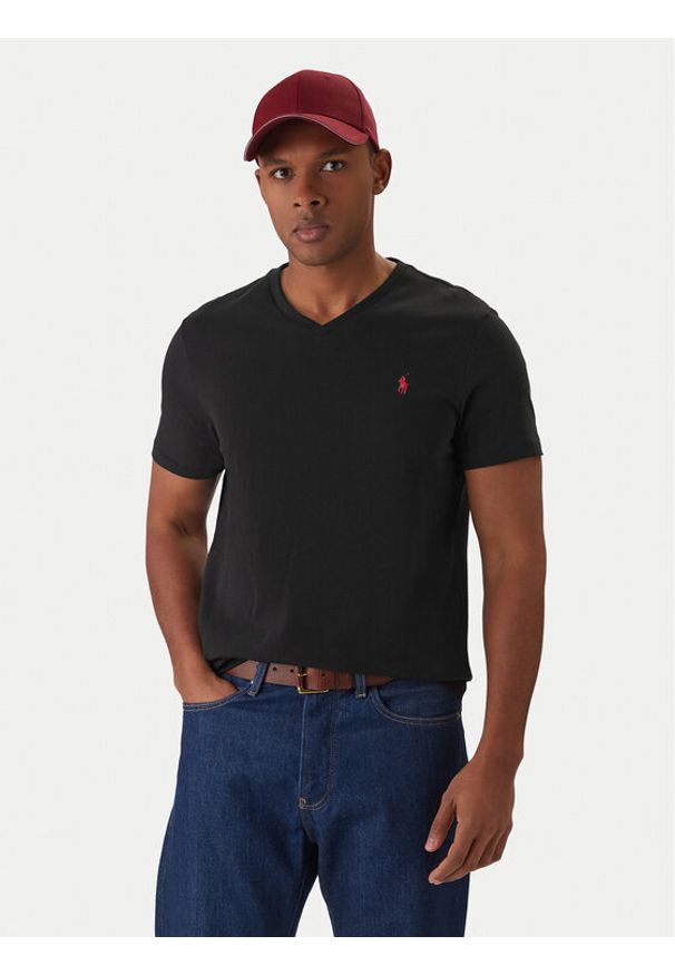 Polo Ralph Lauren T-Shirt 710671453124 Czarny Custom Slim Fit. Typ kołnierza: polo. Kolor: czarny. Materiał: bawełna