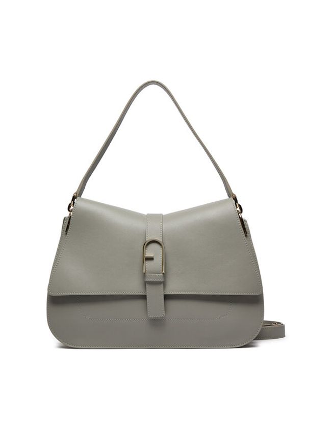 Furla Torebka Flow L Top Handle WB01040-BX2045-3291S-1007 Szary. Kolor: szary. Materiał: skórzane