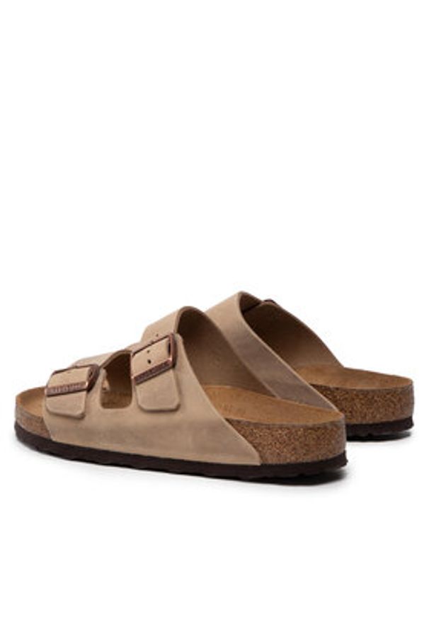 Birkenstock Klapki Arizona Bs 0552811 Szary. Kolor: brązowy. Materiał: nubuk, skóra