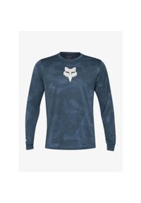 FOX - Bluza rowerowa męska Fox Ranger Tru Dri LS Jersey. Kolor: niebieski. Materiał: jersey