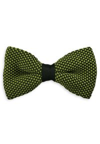 Zielona Mucha Typu Knit - Alties. Kolor: zielony. Materiał: tkanina, dziergany. Styl: sportowy, elegancki
