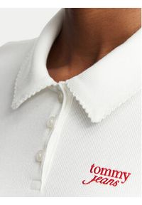 Tommy Jeans Polo DW0DW23140 Biały Regular Fit. Typ kołnierza: polo. Kolor: biały. Materiał: bawełna #3