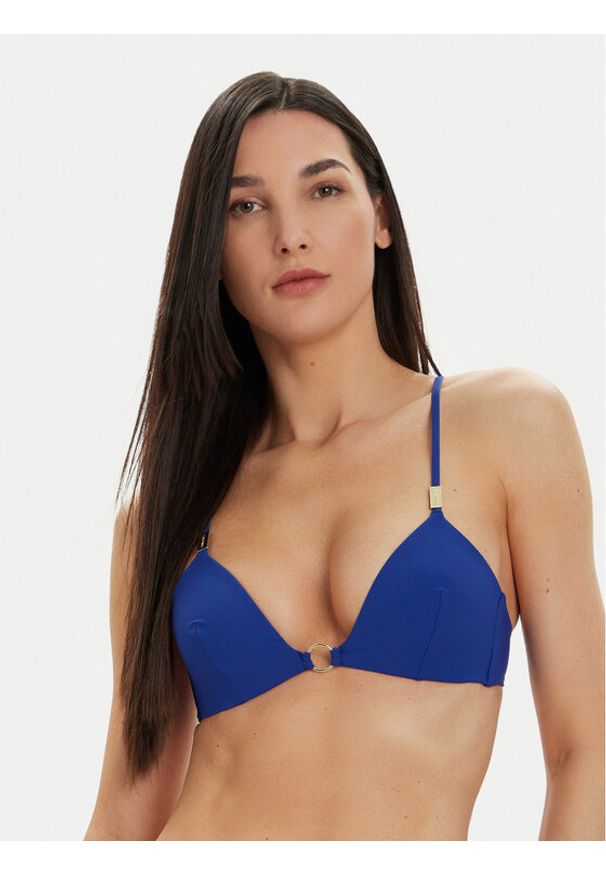 Calvin Klein Swimwear Góra od bikini KW0KW02382 Granatowy. Kolor: niebieski. Materiał: syntetyk