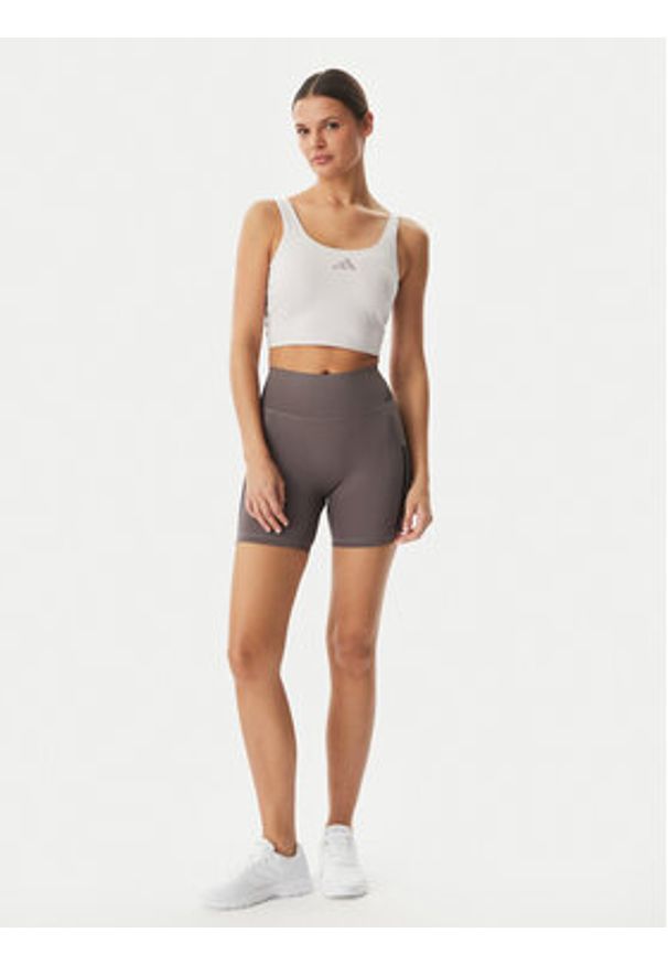 Adidas - adidas Top Power Light Support KD2227 Fioletowy Slim Fit. Kolor: fioletowy. Materiał: syntetyk