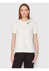 Pieces T-Shirt Velune 17124346 Biały Relaxed Fit. Kolor: biały. Materiał: bawełna