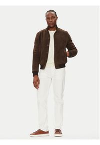 Milestone Kurtka skórzana MSDario 531621 60695 Brązowy Regular Fit. Kolor: brązowy. Materiał: skóra #4