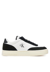 Calvin Klein Jeans Sneakersy Classic Cupsole Mix In YW0YW01767 Biały. Kolor: biały. Materiał: skóra, zamsz