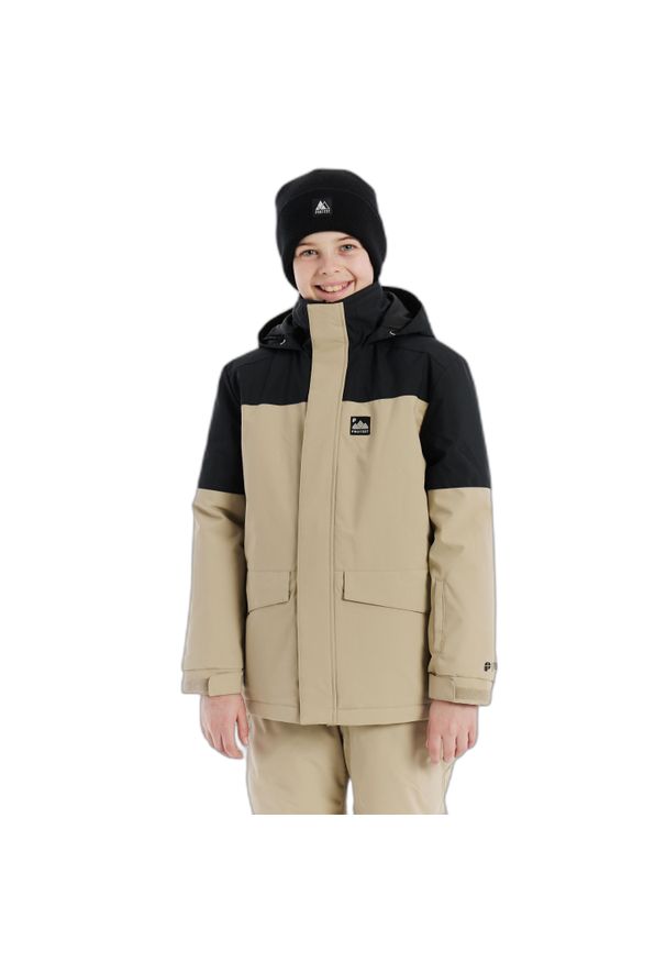 Dziecięca kurtka narciarska Protest Ewan. Kolor: wielokolorowy, beżowy, brązowy. Sezon: zima. Sport: narciarstwo