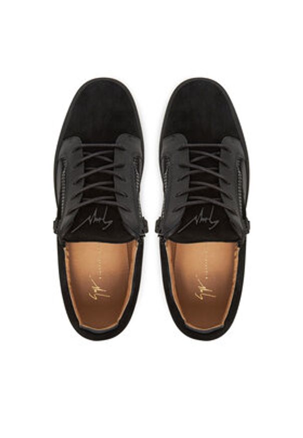 Giuseppe Zanotti - GIUSEPPE ZANOTTI Sneakersy RU40037/001 Czarny. Kolor: czarny. Materiał: skóra, zamsz