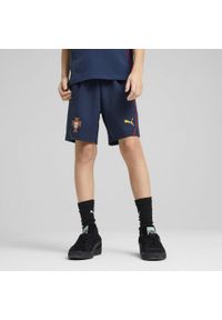 Puma - Młodzieżowe szorty Portugalia Casuals PUMA Persian Blue Sunny Yellow. Kolor: niebieski, wielokolorowy, żółty. Sport: piłka nożna