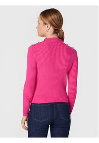 Rinascimento Sweter CFM0010955003 Różowy Slim Fit. Kolor: różowy. Materiał: wiskoza
