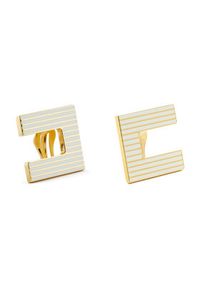 Elisabetta Franchi Kolczyki OR-28K-46E2-V150 Biały. Kolor: biały