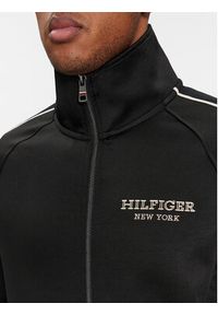 TOMMY HILFIGER - Tommy Hilfiger Bluza Monotype Track Zip Through MW0MW33716 Czarny Regular Fit. Kolor: czarny. Materiał: bawełna #4