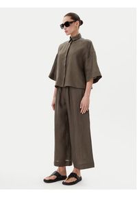 Max Mara Koszula Mirano 2516111028 Zielony Relaxed Fit. Kolor: zielony. Materiał: len #4