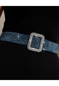 BENEDETTA BRUZZICHES - Niebieski pasek z kryształów Venus Belt. Kolor: niebieski. Materiał: jedwab. Styl: elegancki #1