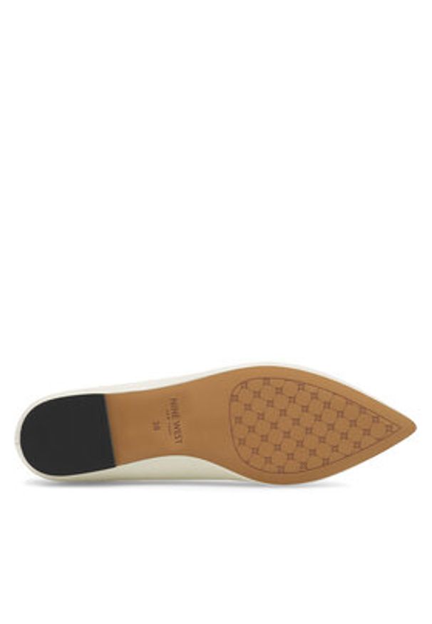 Nine West Baleriny WFA2622-1 Biały. Kolor: biały. Materiał: skóra