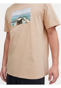 !SOLID - Solid T-Shirt 21108237 Beżowy Regular Fit. Kolor: beżowy. Materiał: bawełna