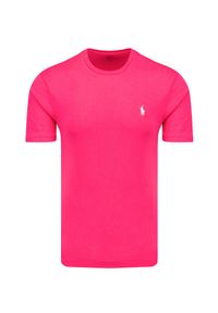 Polo Ralph Lauren - T-shirt POLO RALPH LAUREN. Okazja: na co dzień. Typ kołnierza: polo. Kolor: różowy. Materiał: bawełna, materiał. Wzór: aplikacja. Styl: casual, klasyczny