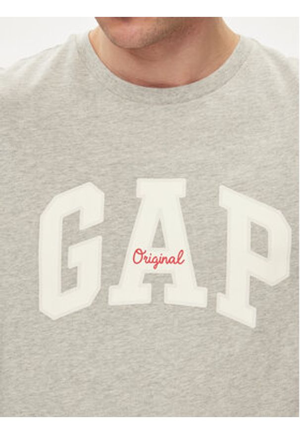 GAP - Gap T-Shirt 471777-06 Szary Regular Fit. Kolor: szary. Materiał: bawełna