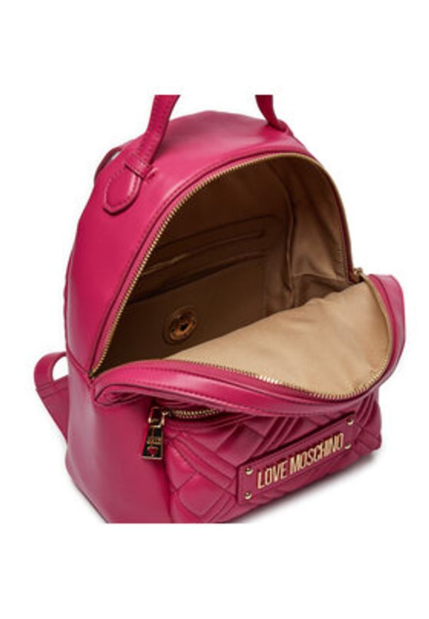 Love Moschino - LOVE MOSCHINO Plecak JC4148PP1LLA0626 Różowy. Kolor: różowy. Materiał: skóra