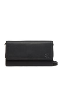 Calvin Klein Jeans Torebka Block Longfold W/Strap K60K612263 Czarny. Kolor: czarny. Materiał: skórzane