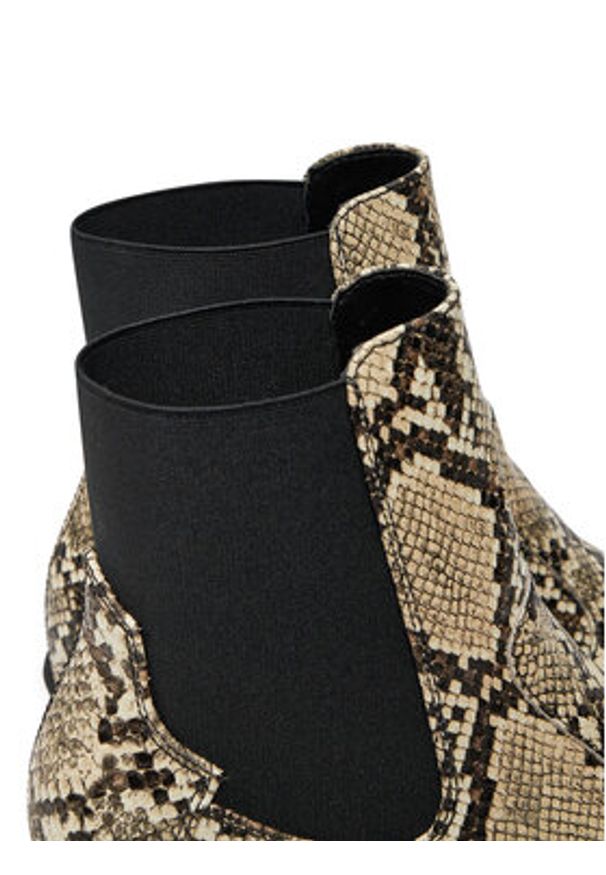 ONLY Shoes Botki 15304869 Beżowy. Kolor: beżowy. Materiał: skóra